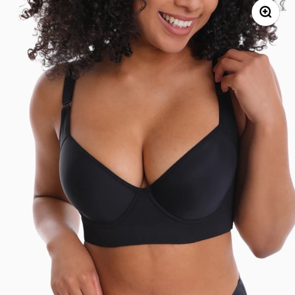 Seamless Support Underwire Bra in Black